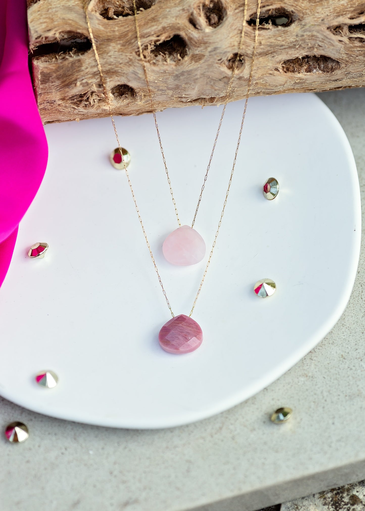 Faceted Gemstone Necklace | Pink Shoppe