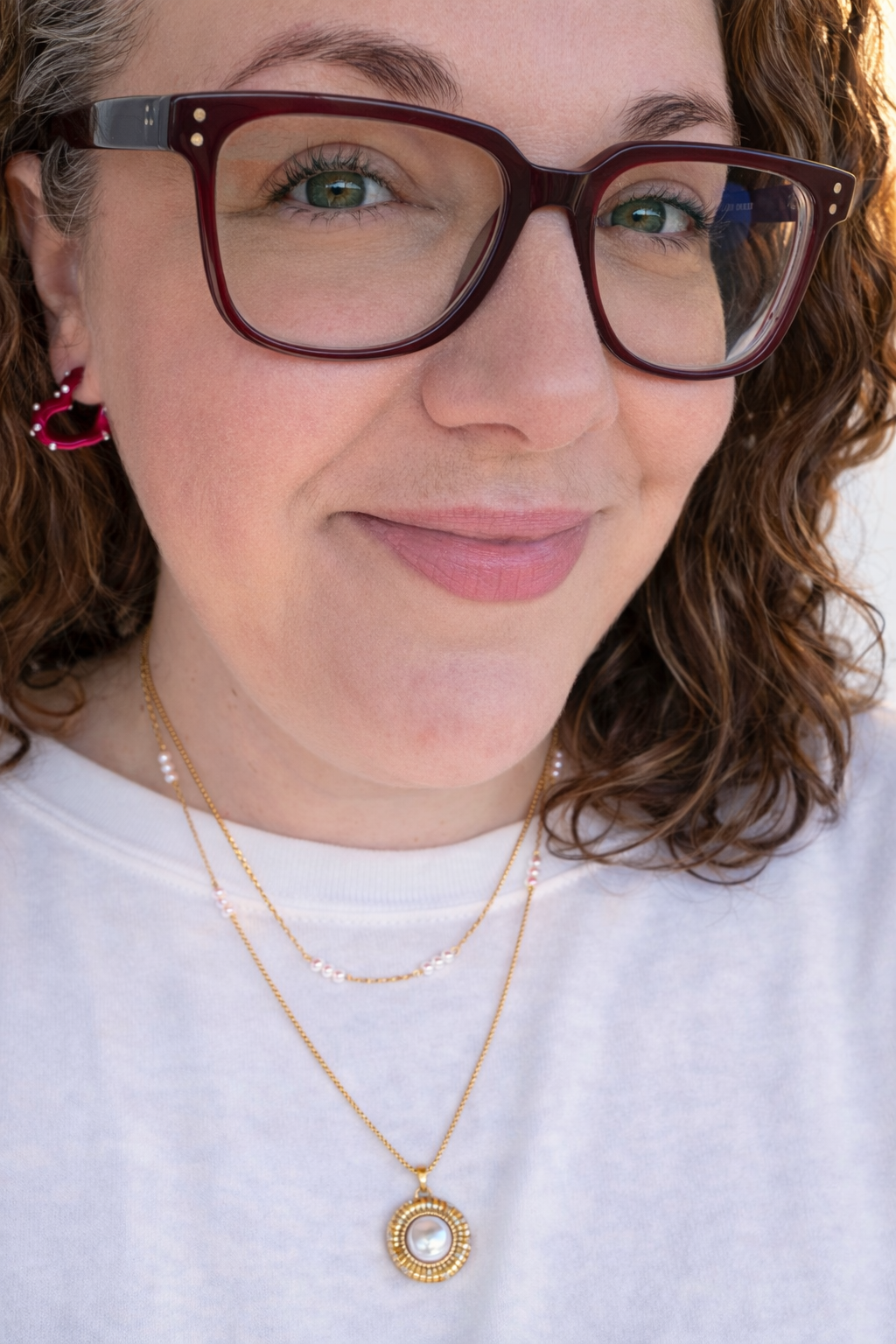 Red Velvet Heart Hoops