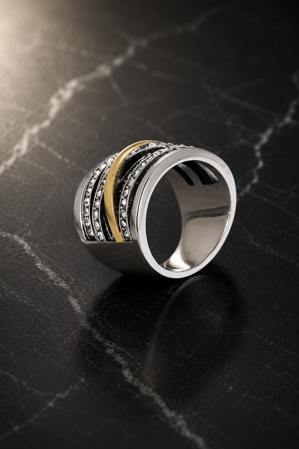 Mixed Metal Statement Ring
