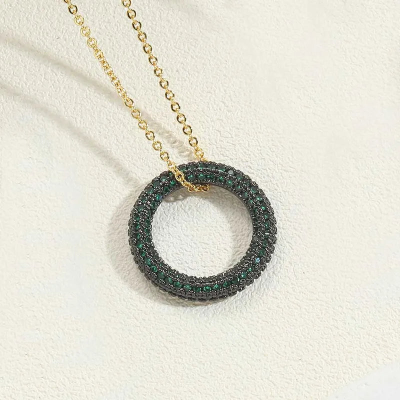 Paula Circle Pendant Necklace