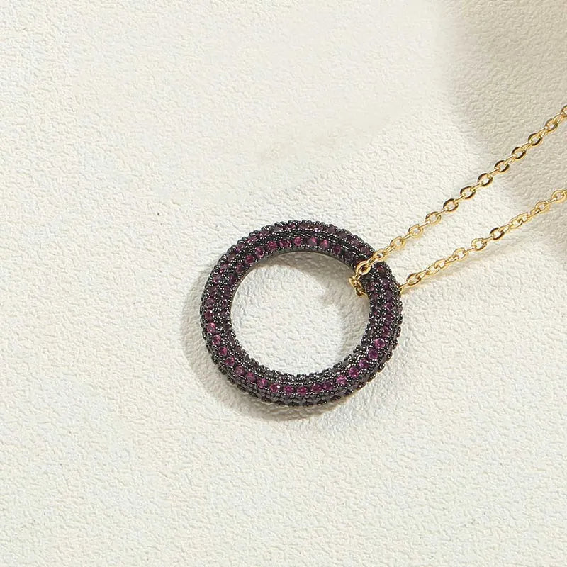 Paula Circle Pendant Necklace