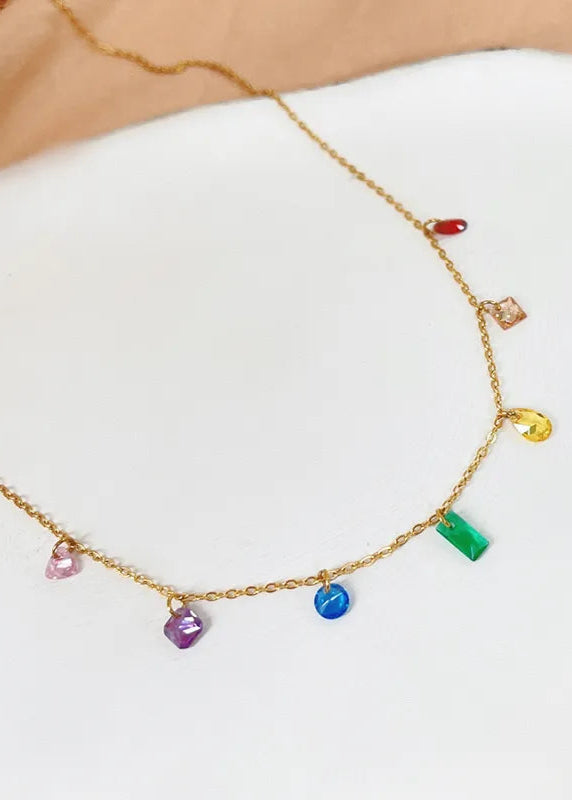 Rainbow Glass Bead Necklace | Pre-Order