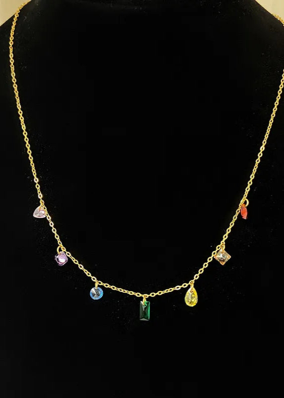 Rainbow Glass Bead Necklace | Pre-Order