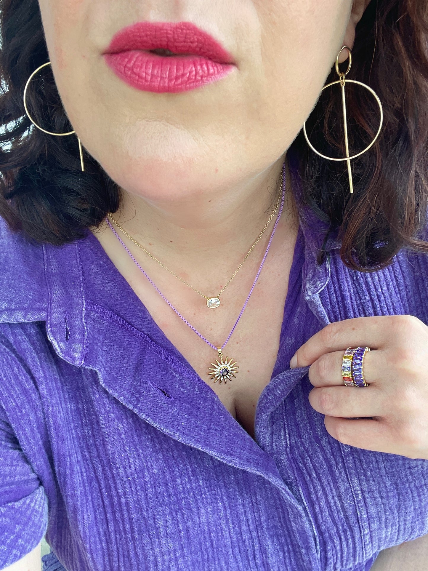 Matte Enamel Layering Necklace