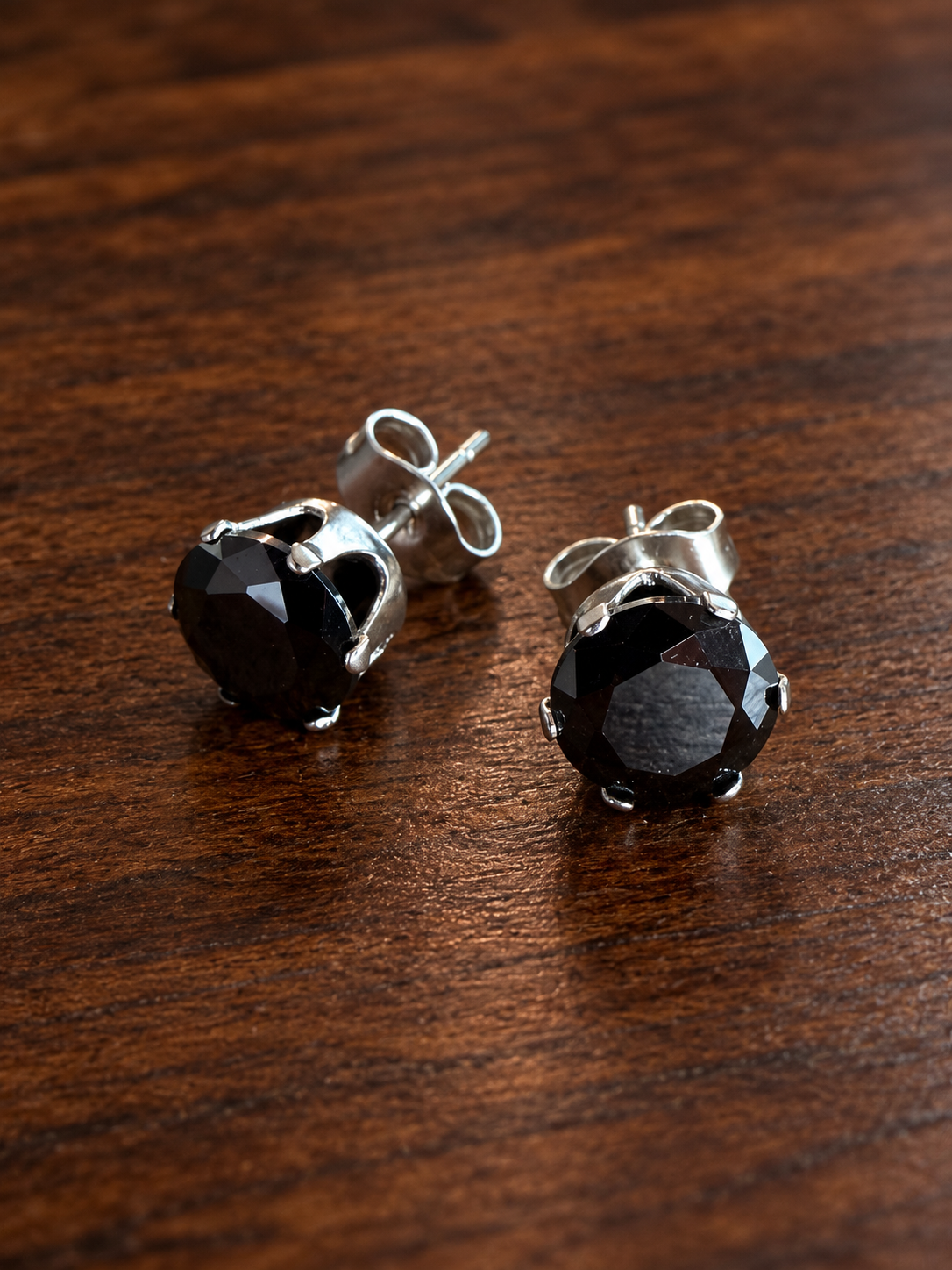 Jet CZ Studs