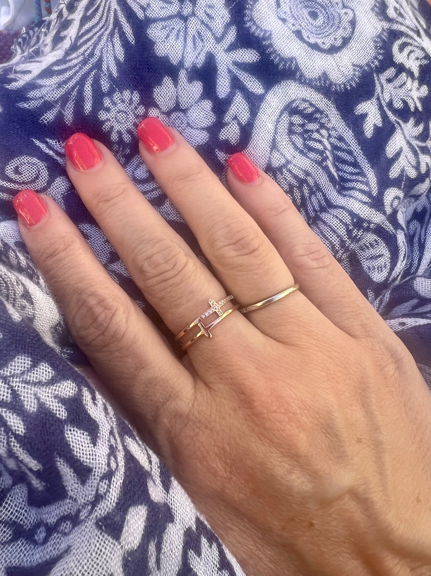Grace Dainty Cross Ring | Pre-Order