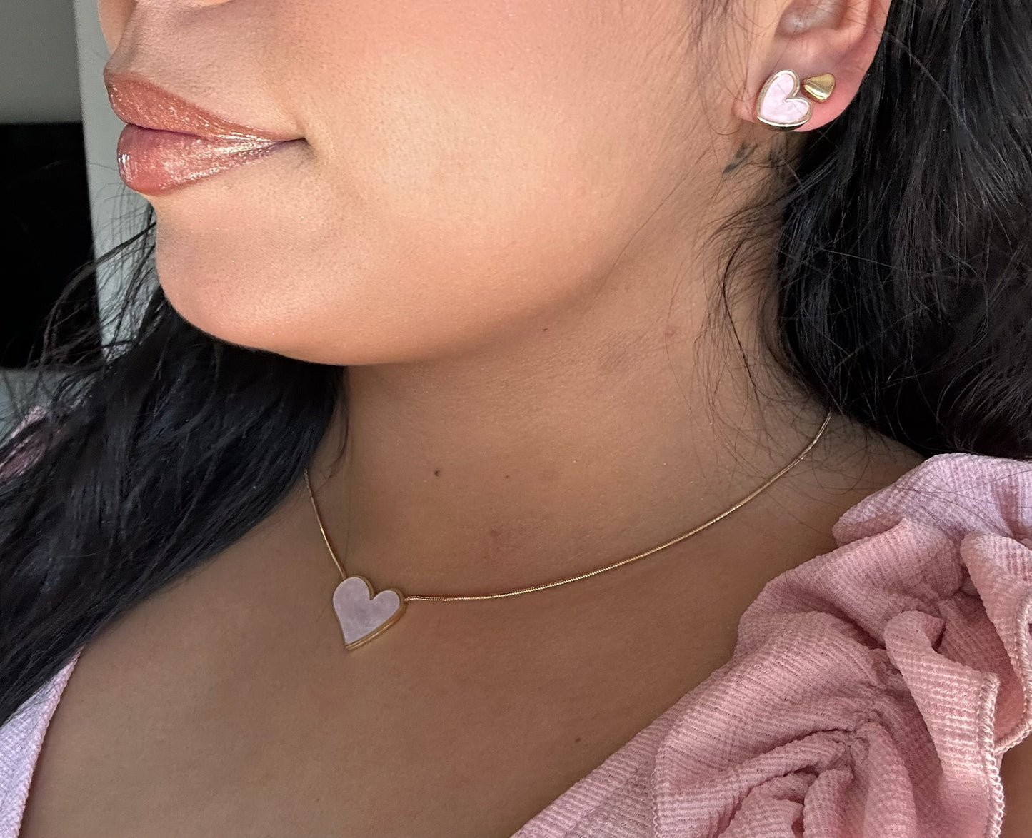 Rosa Heart Necklace | Pink Shoppe