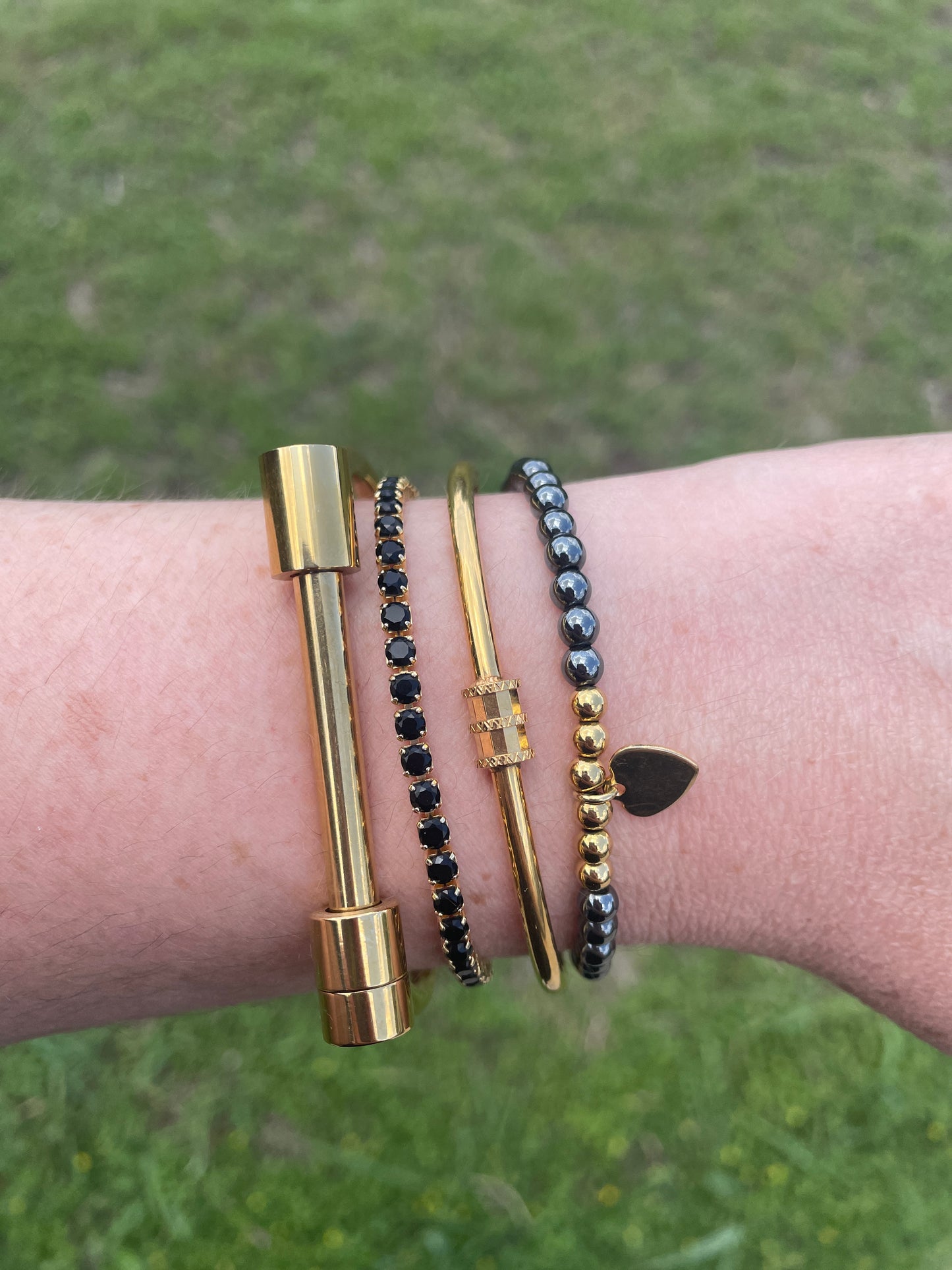 Hematite Beaded Bracelet | Final Sale