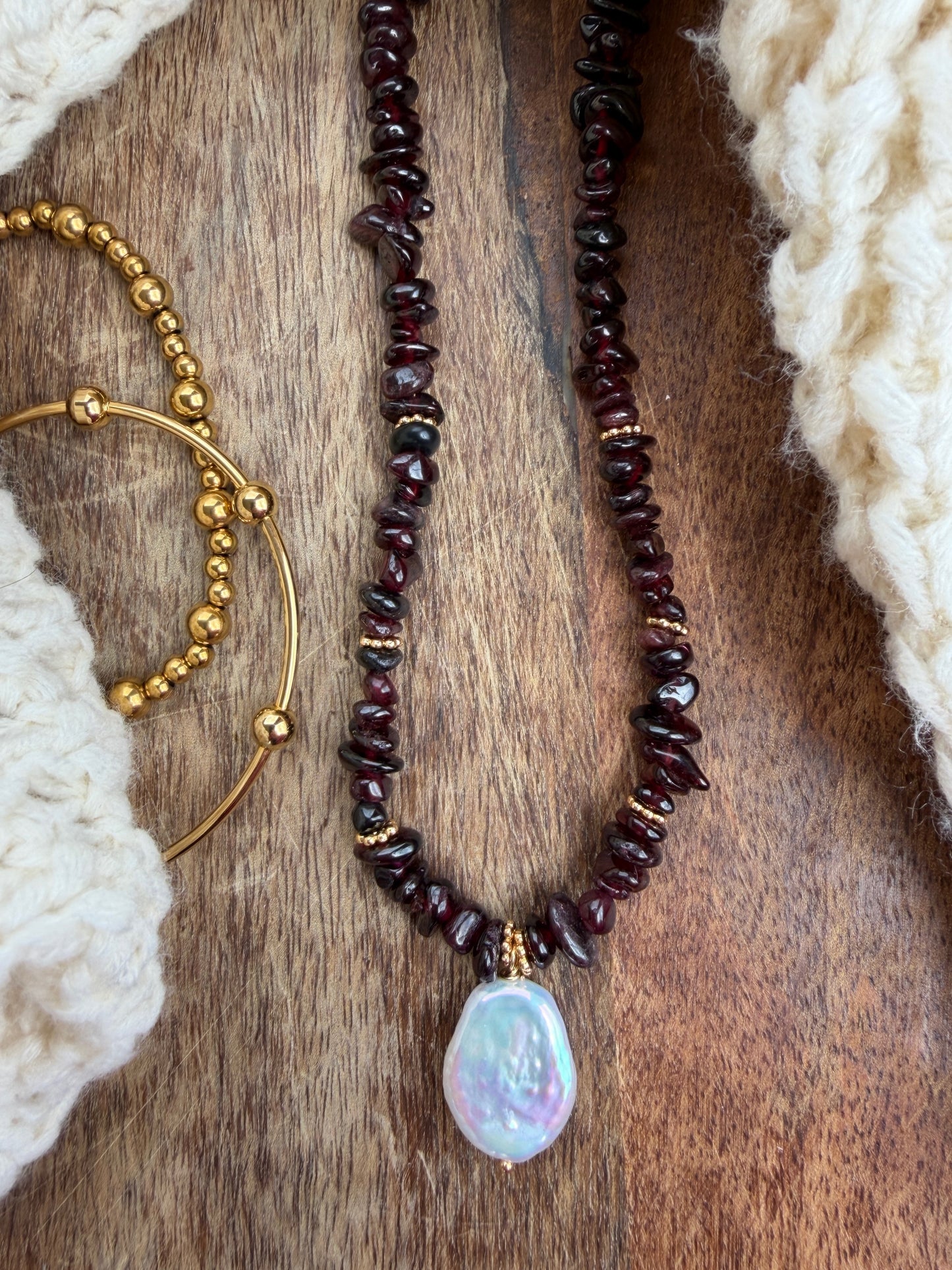 Bohème Necklace in Garnet | Pre-Order