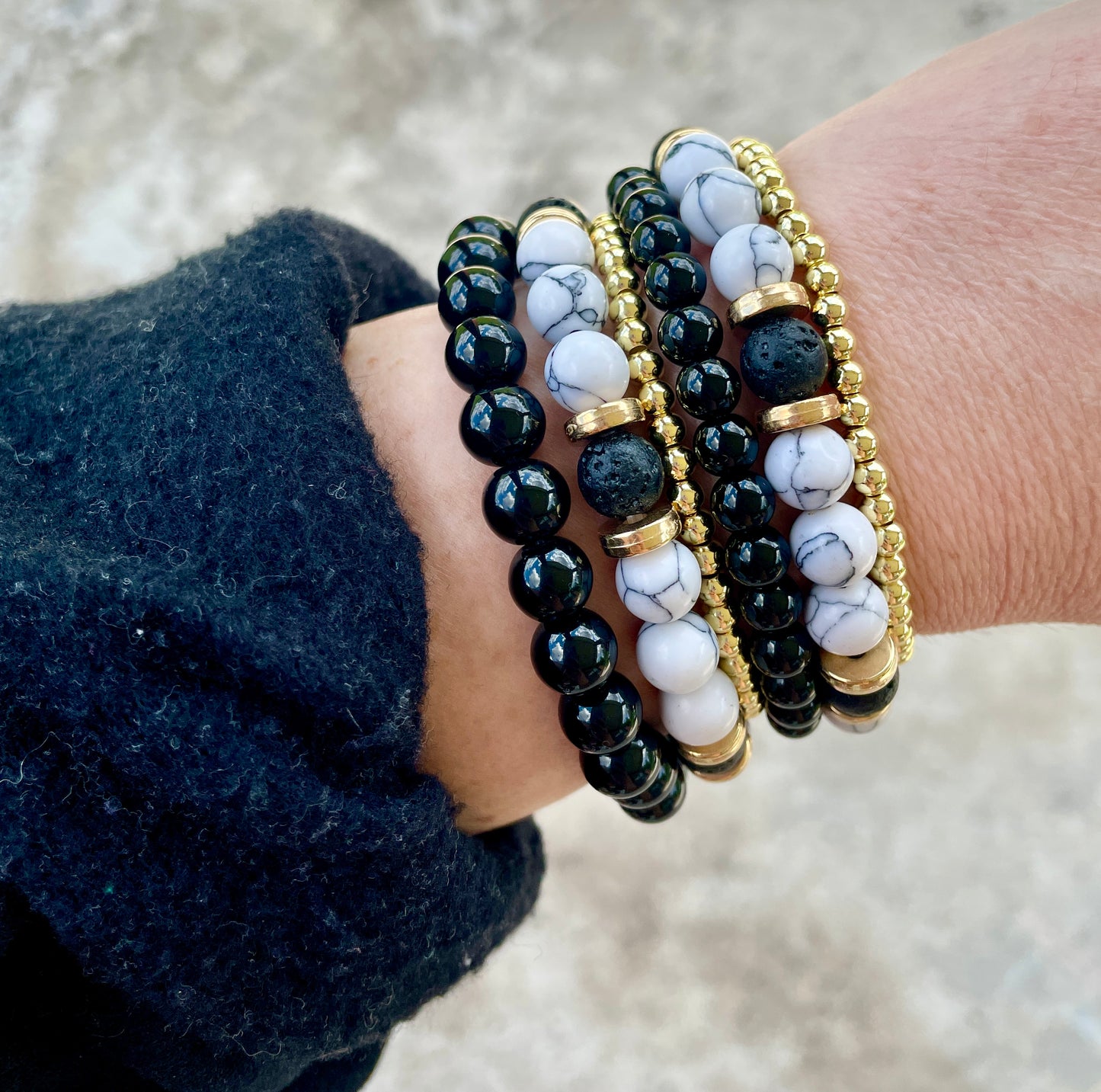Obsidian Beaded Bracelet | Pre-Order