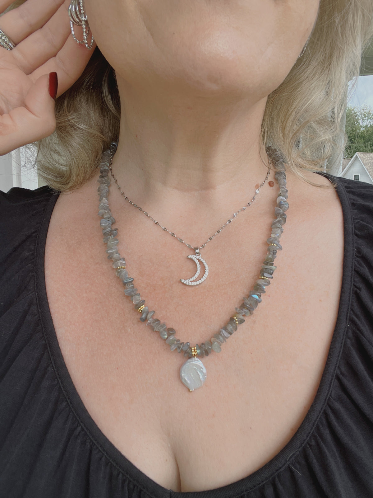 Bohème Necklace in Grey | LUNA