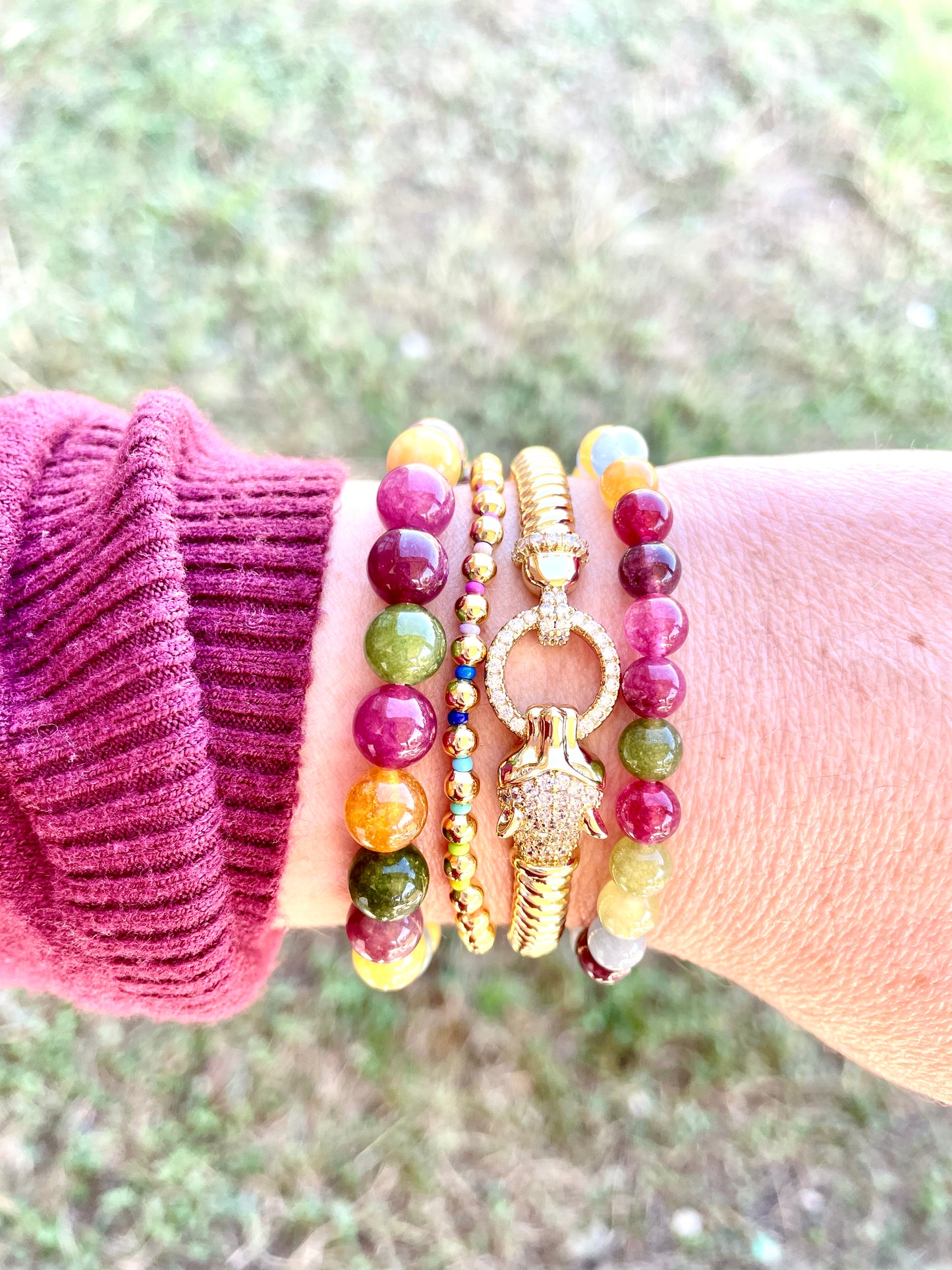 Tourmaline Beaded Bracelet