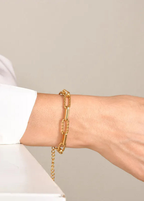 Patchwork Chain Link Bracelet