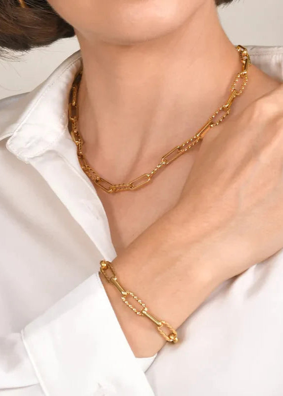 Patchwork Chain Link Bracelet