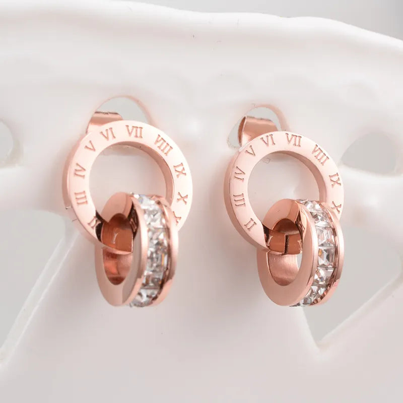 Roman Numeral Stud Earrings