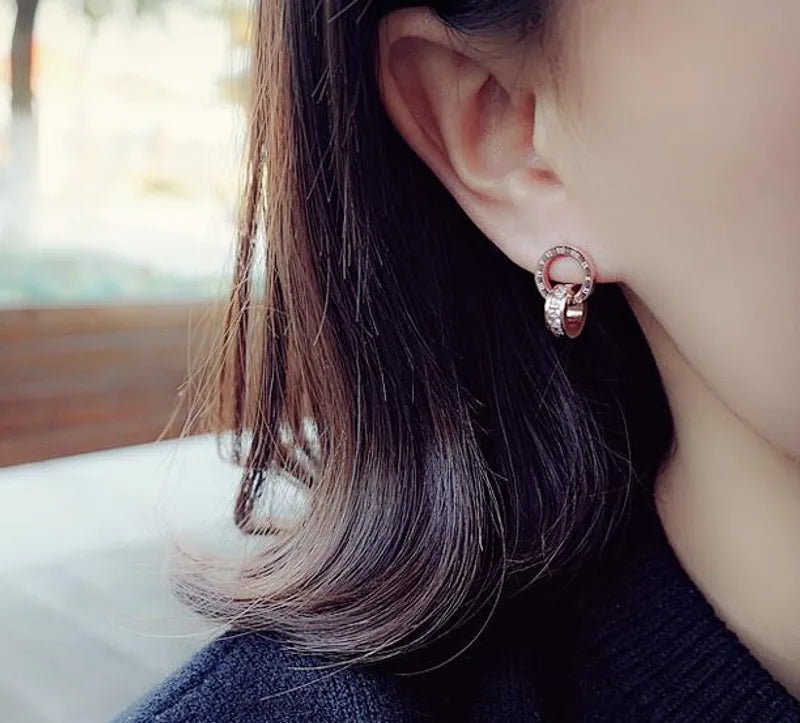 Roman Numeral Stud Earrings