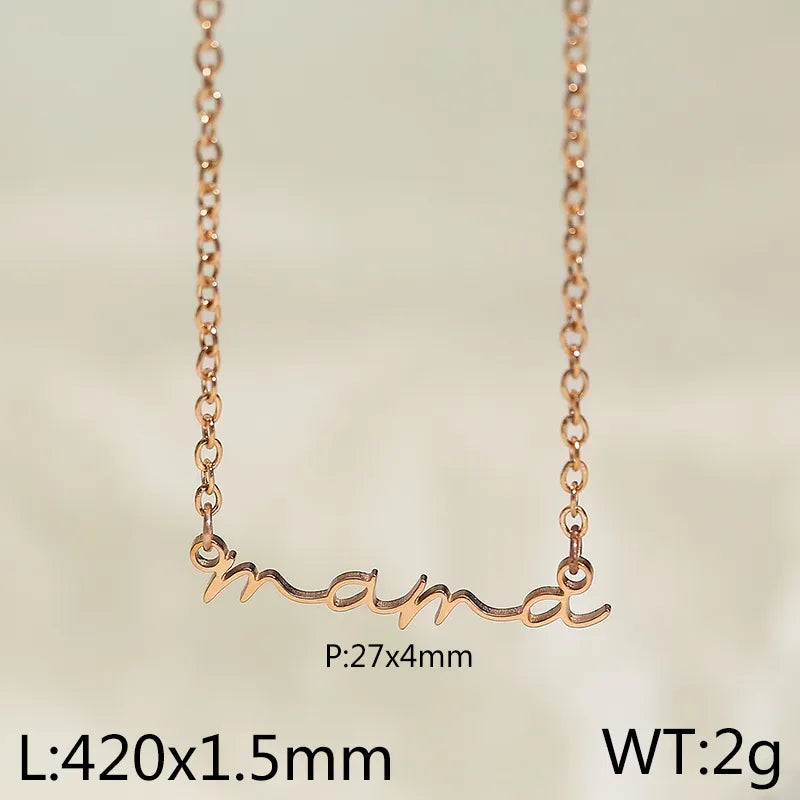 Dainty Cursive Mama Necklace