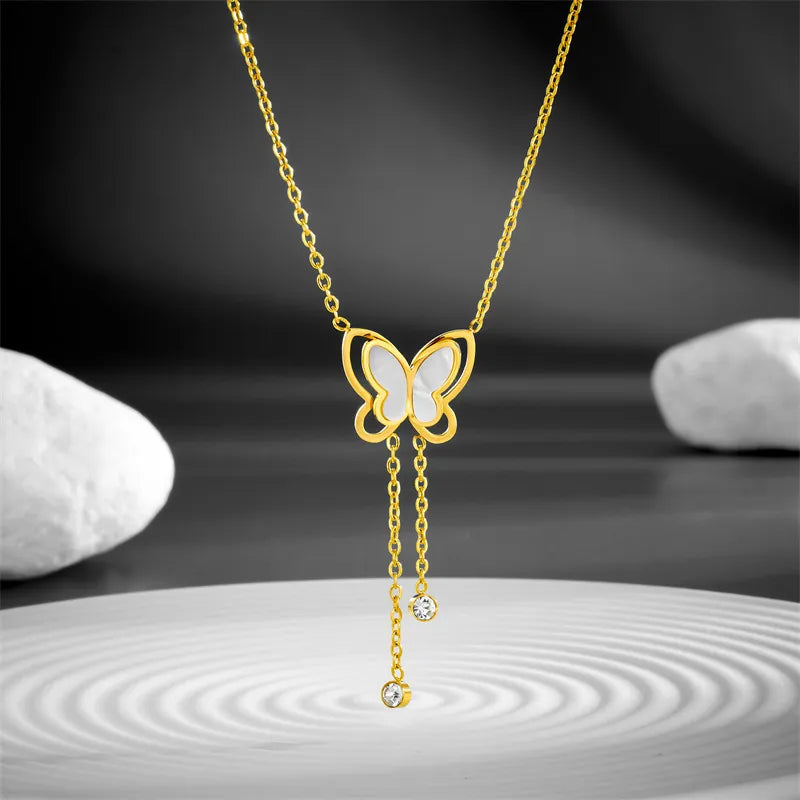 Butterfly Drop Necklace