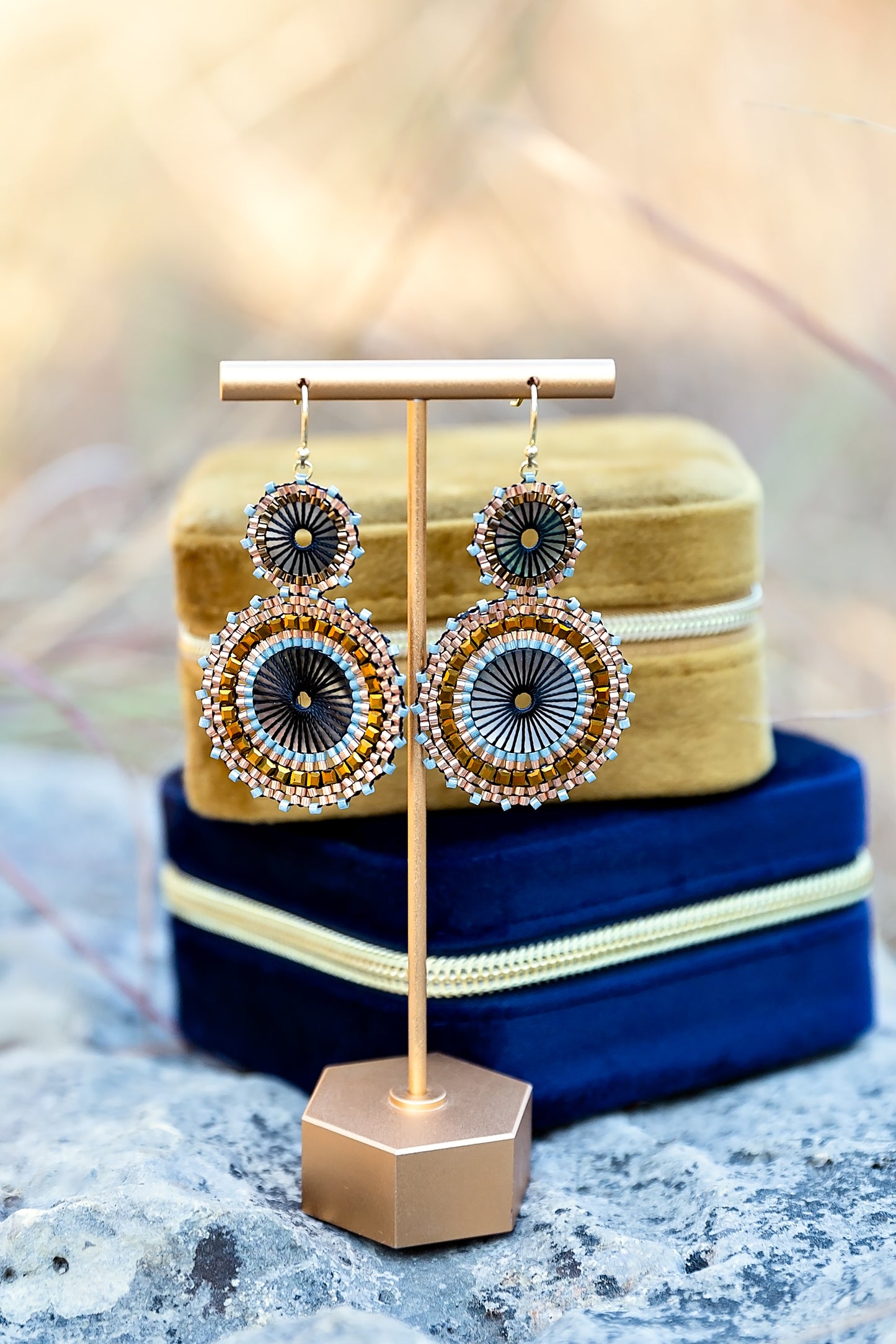 Sierra Seed Bead Earrings in Neutral