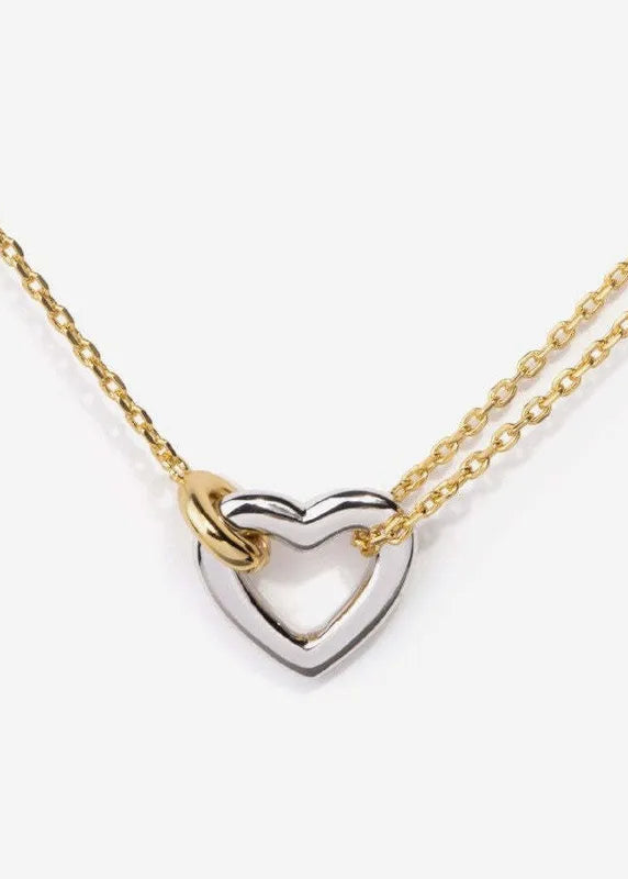 Elizabeth Double Chain Heart Bracelet