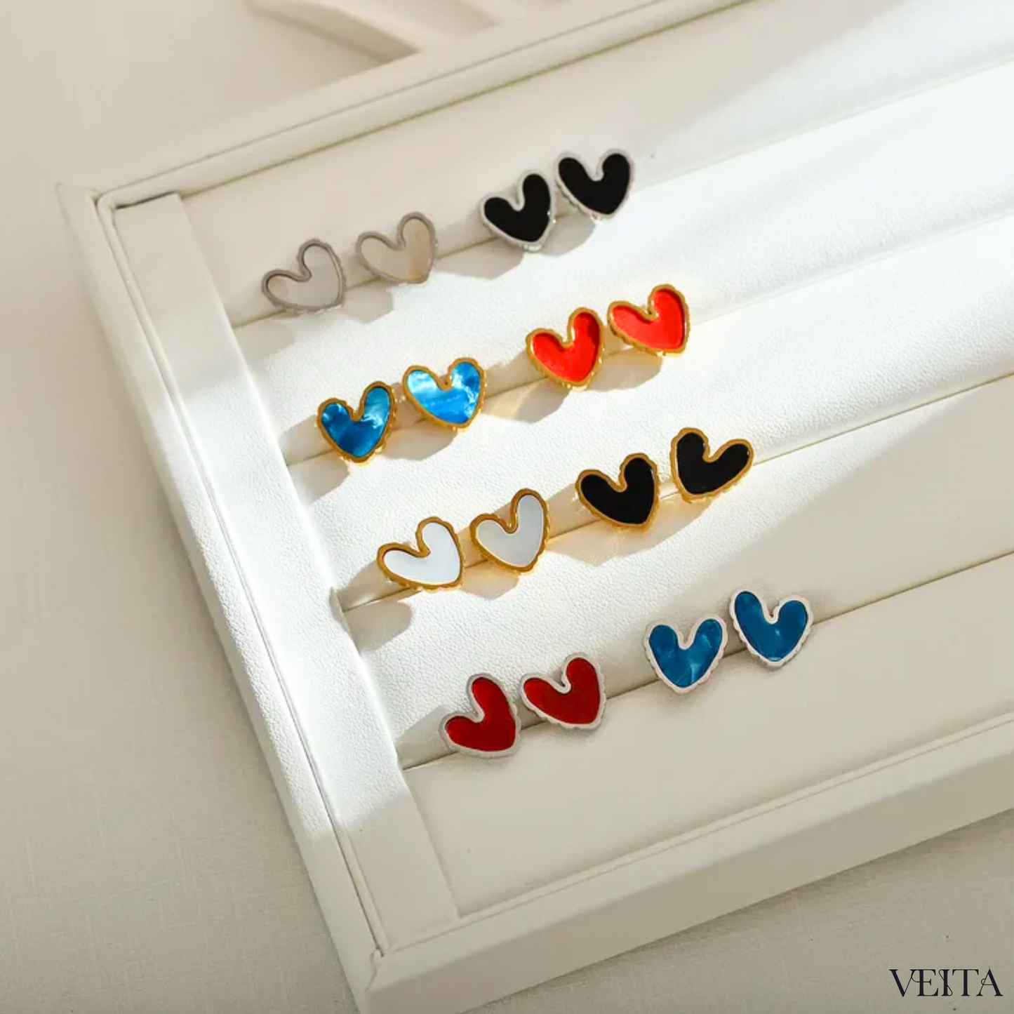 Marilyn Heart Stud Earrings