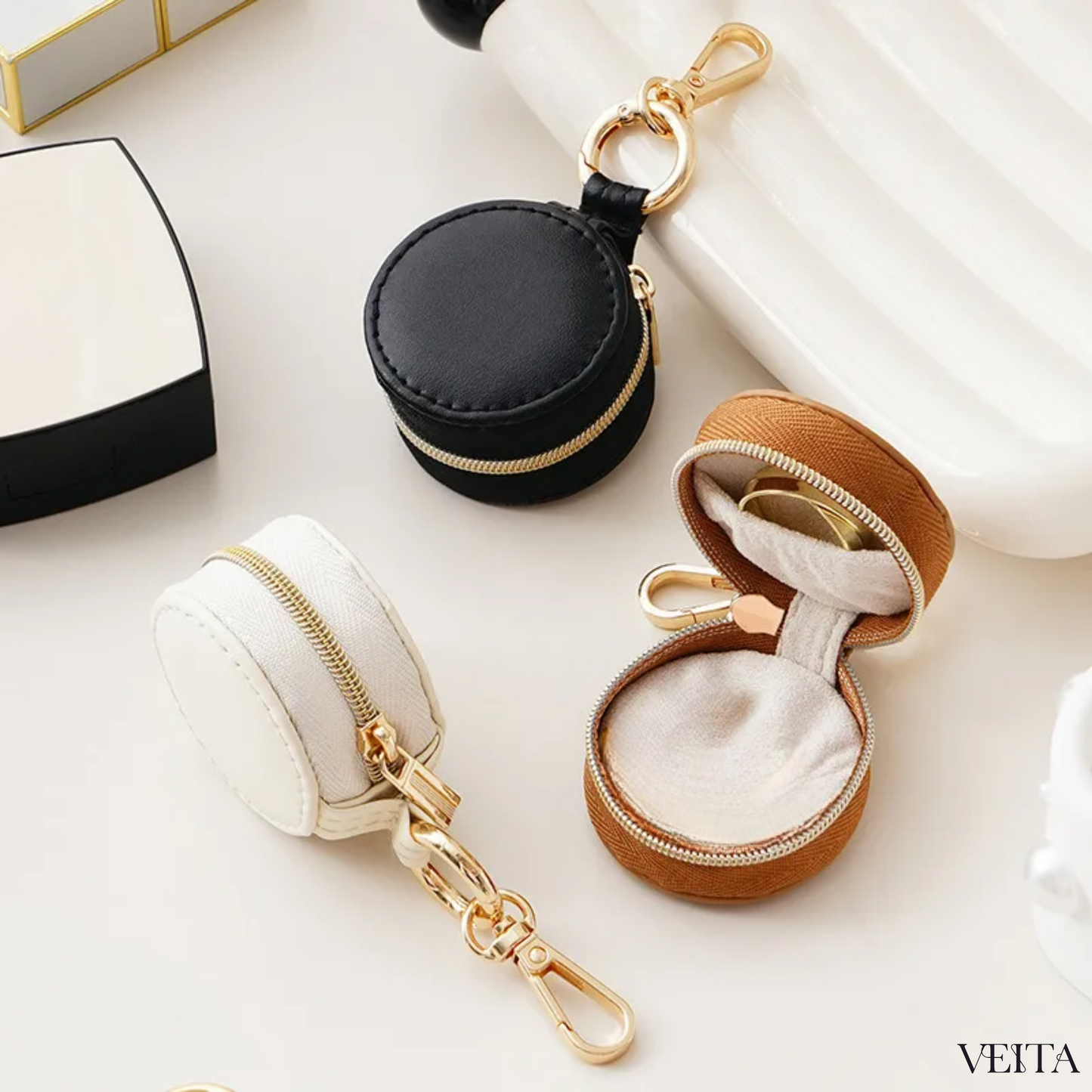 Leather Clip-On Jewelry Case