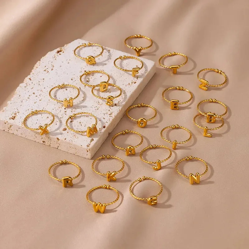 Bubble Letter Adjustable Ring | Pre-Order