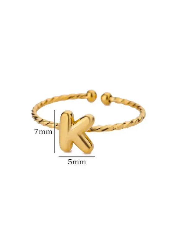 Bubble Letter Adjustable Ring | Pre-Order