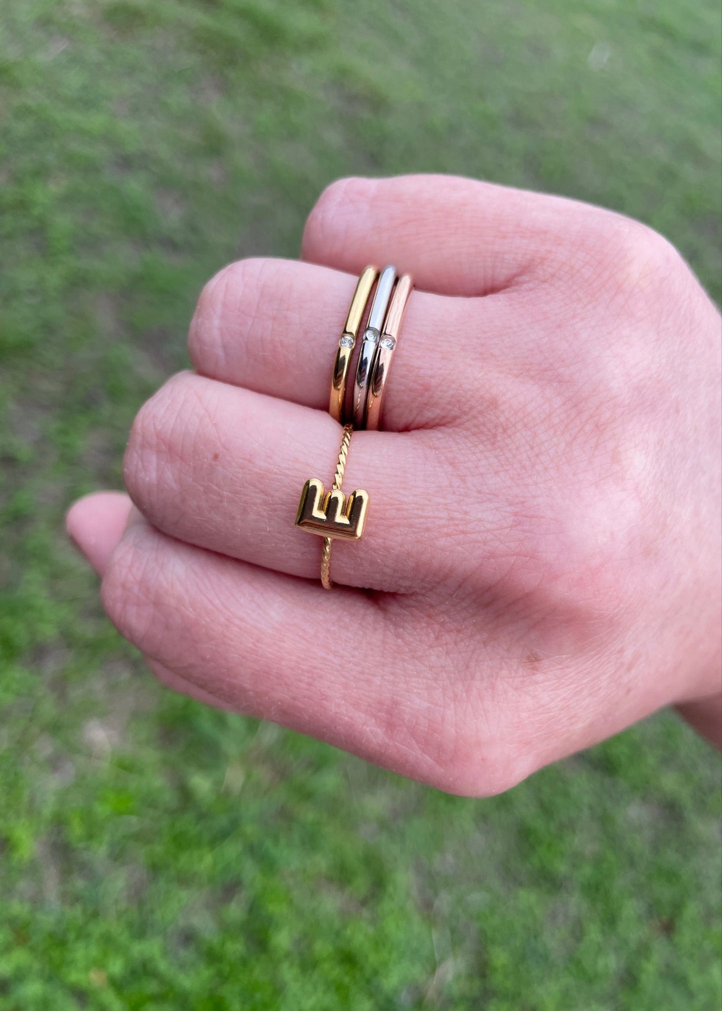 Bubble Letter Adjustable Ring | Pre-Order