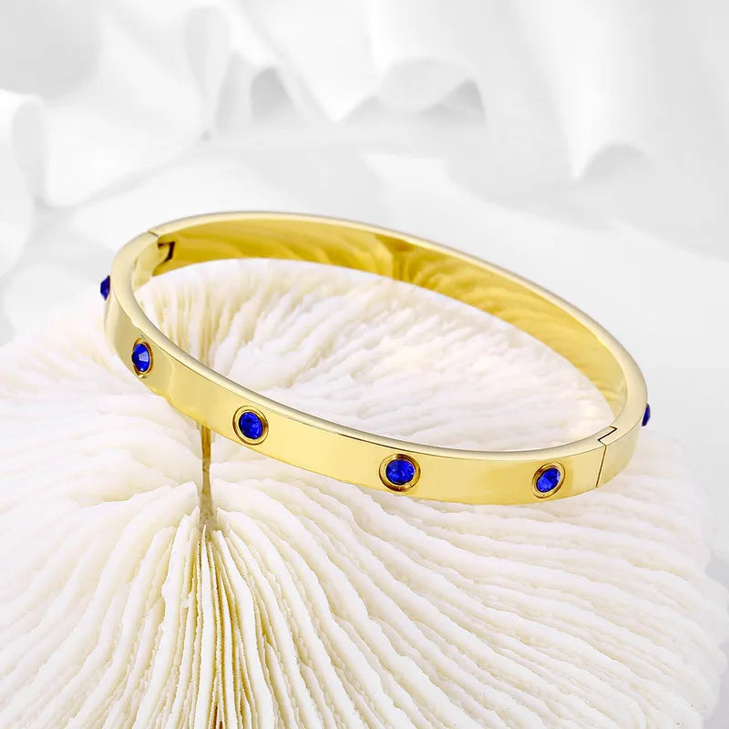 Cami CZ Stone Bangle with Colored Stones | Pre-Order