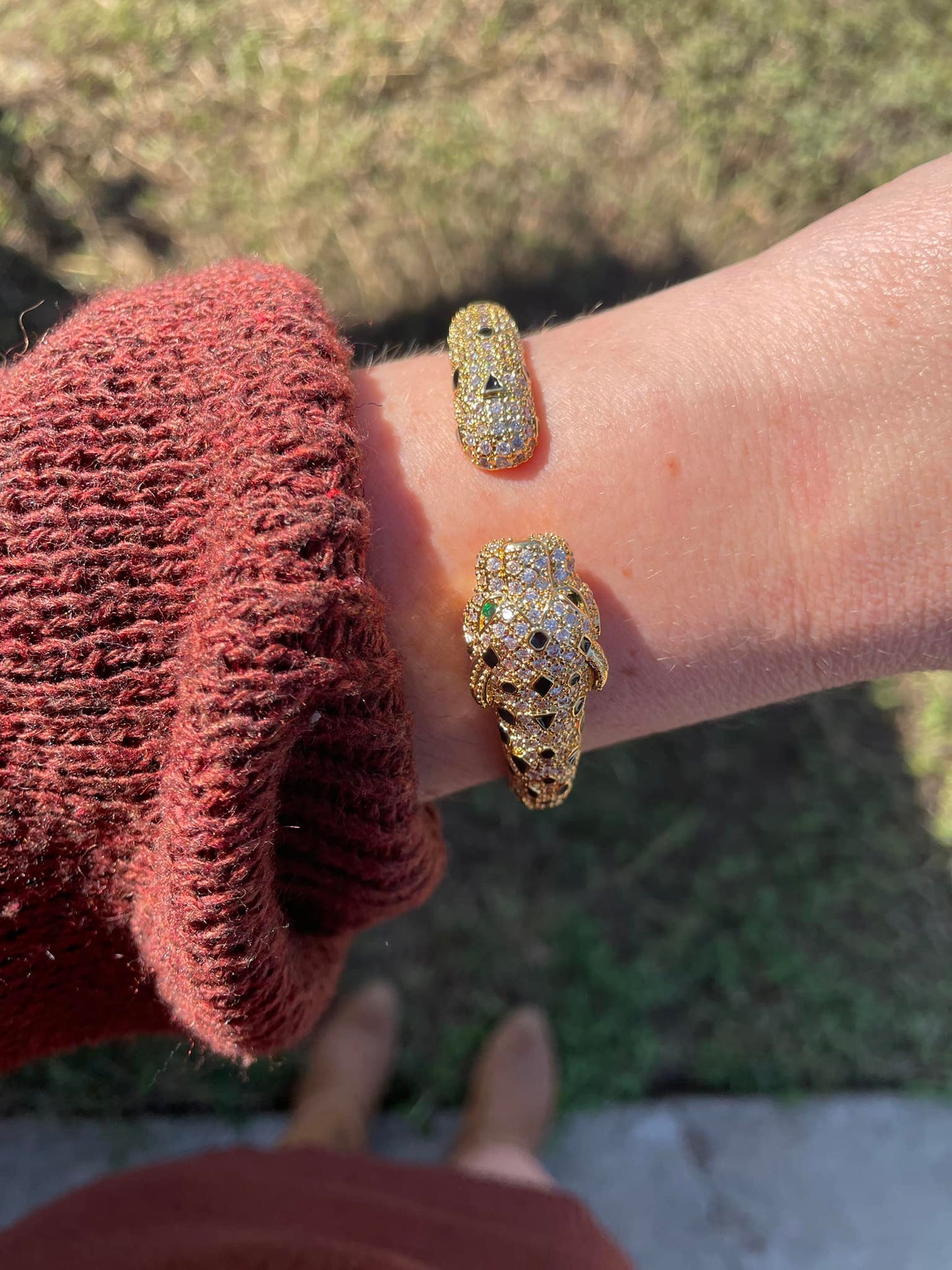 Cheetah Open Bangle