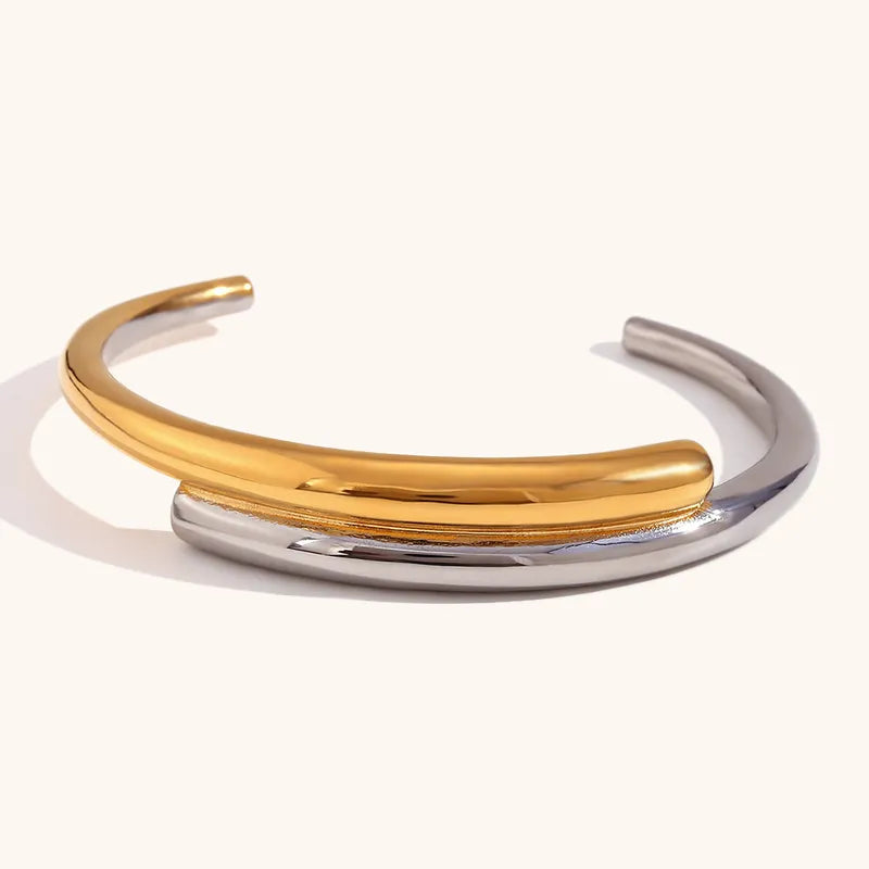 Polished Mixed Metal Cuff