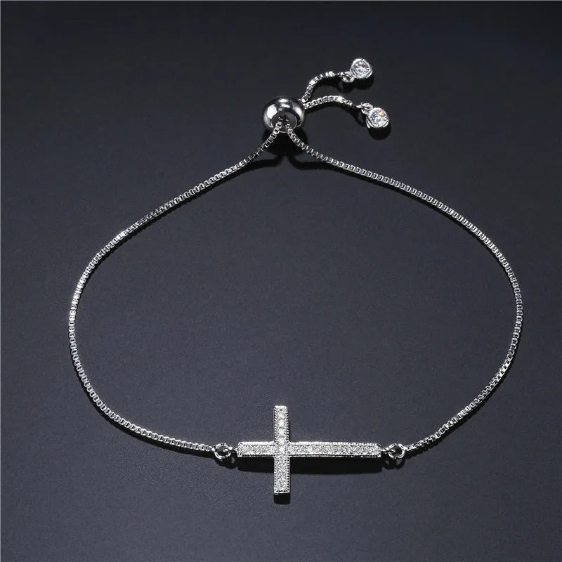 Adjustable Cross Bracelet