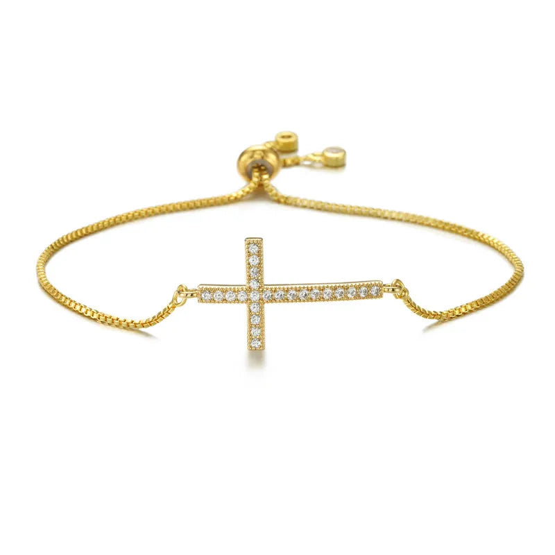 Adjustable Cross Bracelet