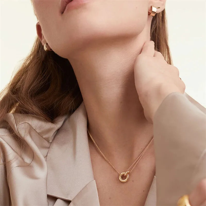 Elizabeth Double Chain Necklace
