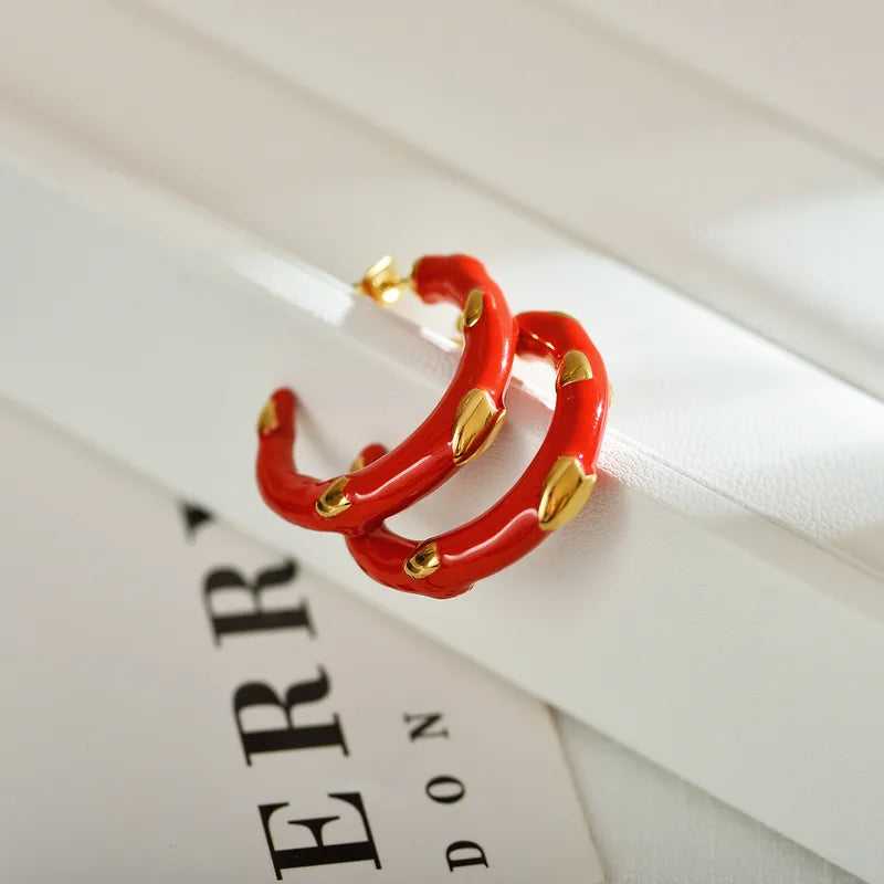 Emily Enamel Hoops | Pre-Order
