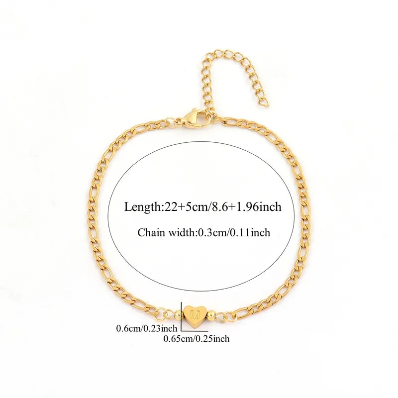 Heart Initial Anklet | Pre-Order