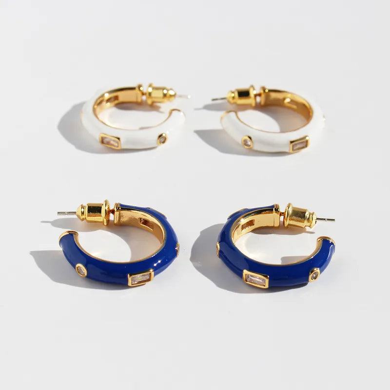 Isla Enamel Hoops