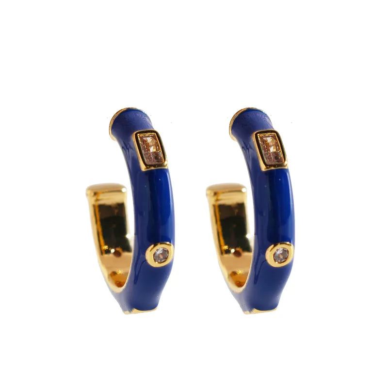 Isla Enamel Hoops