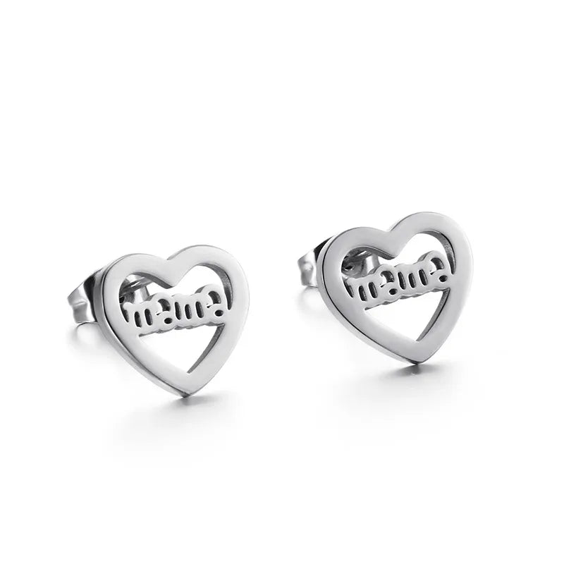 Mama Heart Stud Earrings