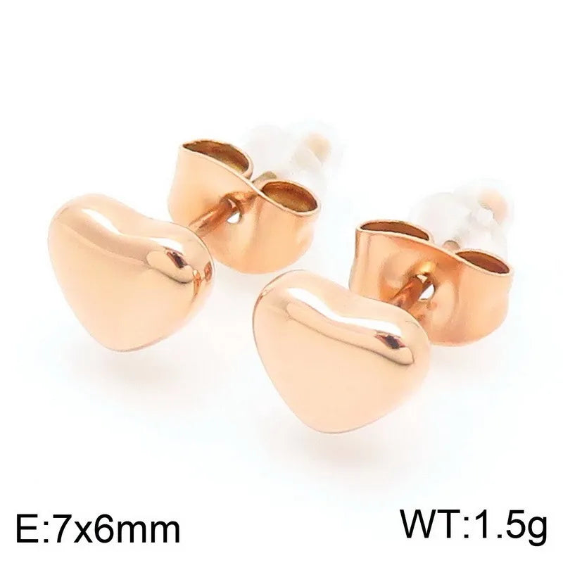 Modern Heart Studs