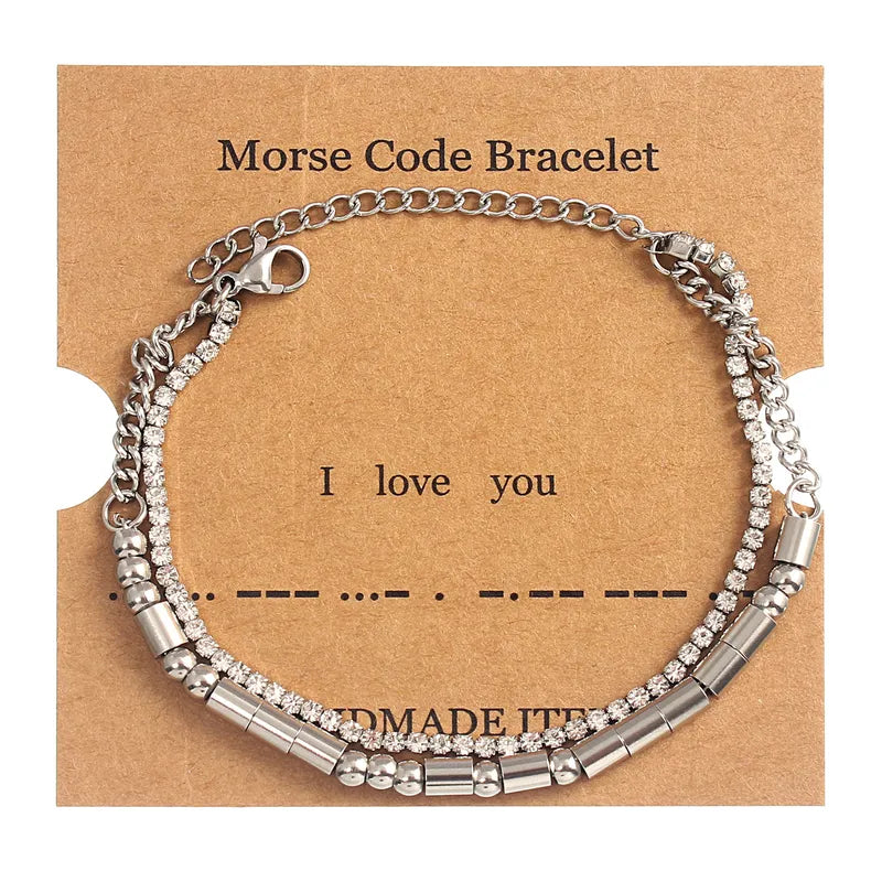 Morse Code Chain Bracelet
