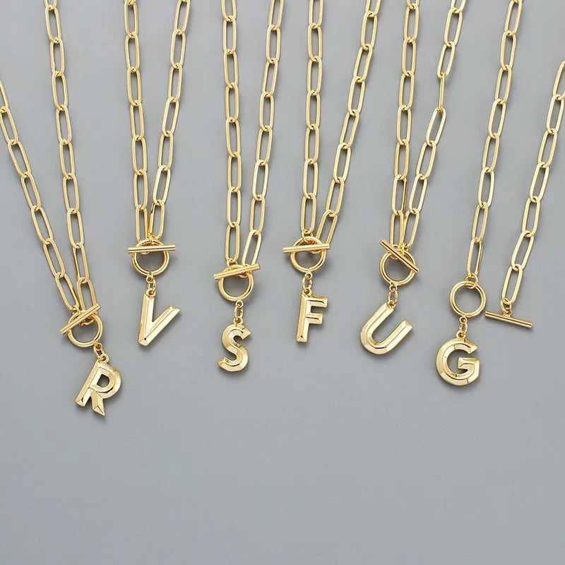 Paperclip Chain Initial Necklace | Pre-Order