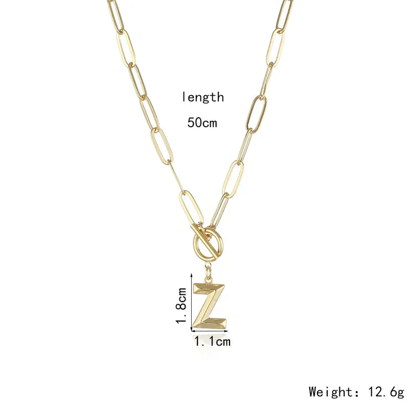 Paperclip Chain Initial Necklace | Pre-Order