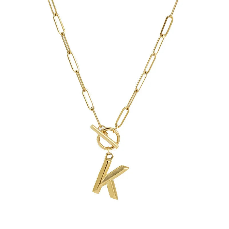 Paperclip Chain Initial Necklace | Pre-Order
