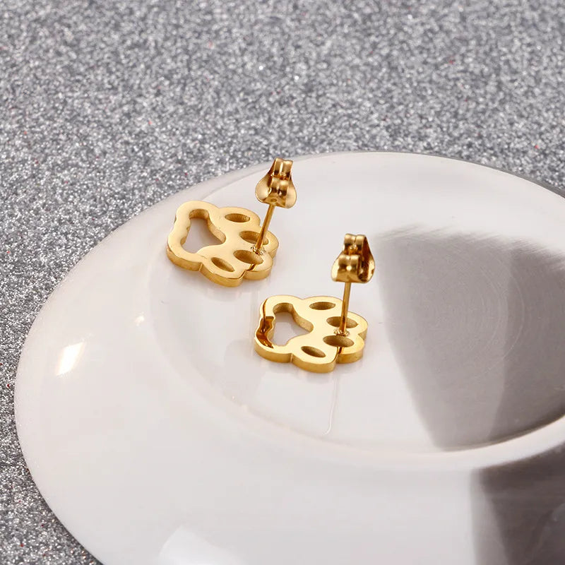 Paw Print Studs