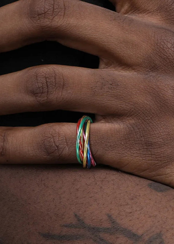 Rainbow Steel Unisex Ring