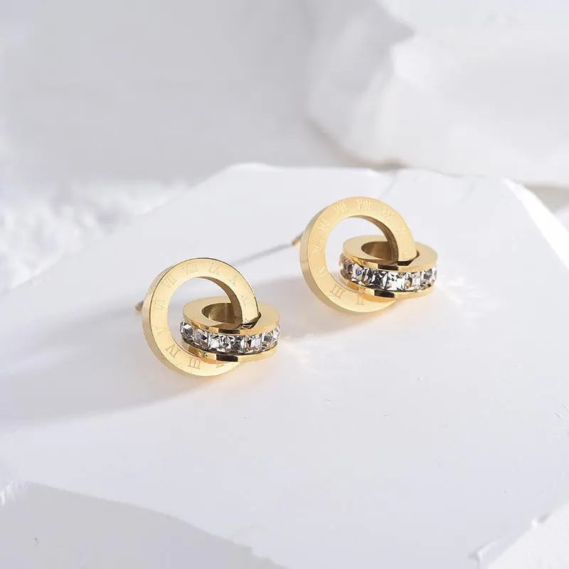 Roman Numeral Stud Earrings