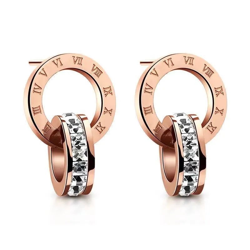 Roman Numeral Stud Earrings