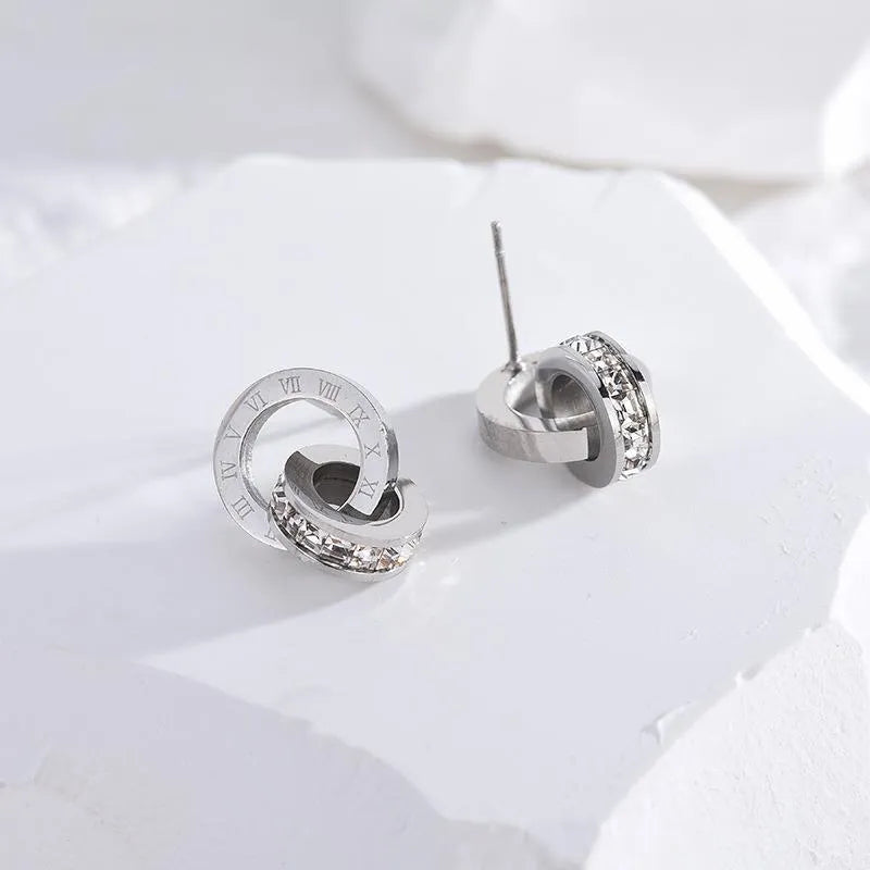 Roman Numeral Stud Earrings